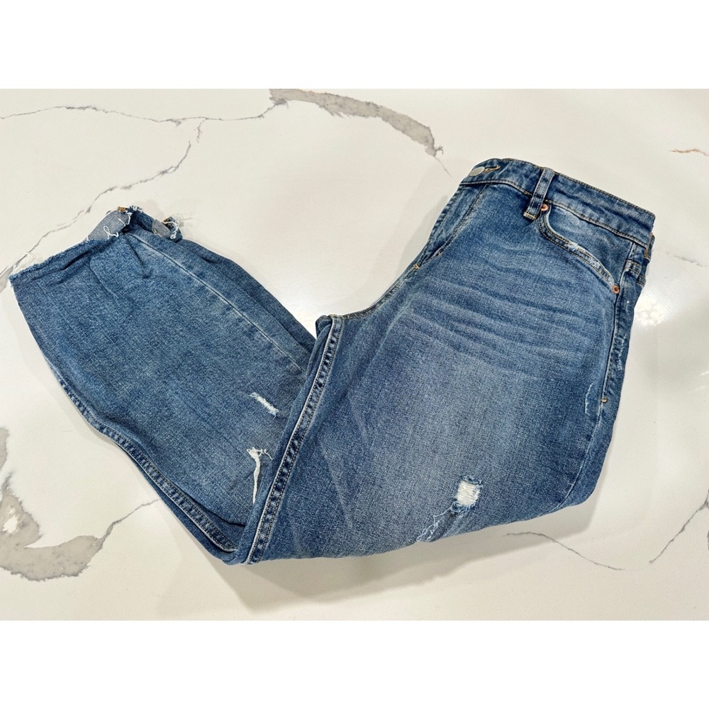 Dear John Blaire Straight‎ Leg Jeans High Rise Distressed Blue Denim Size 31